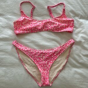 Pink cheetah Triangl swimsuit